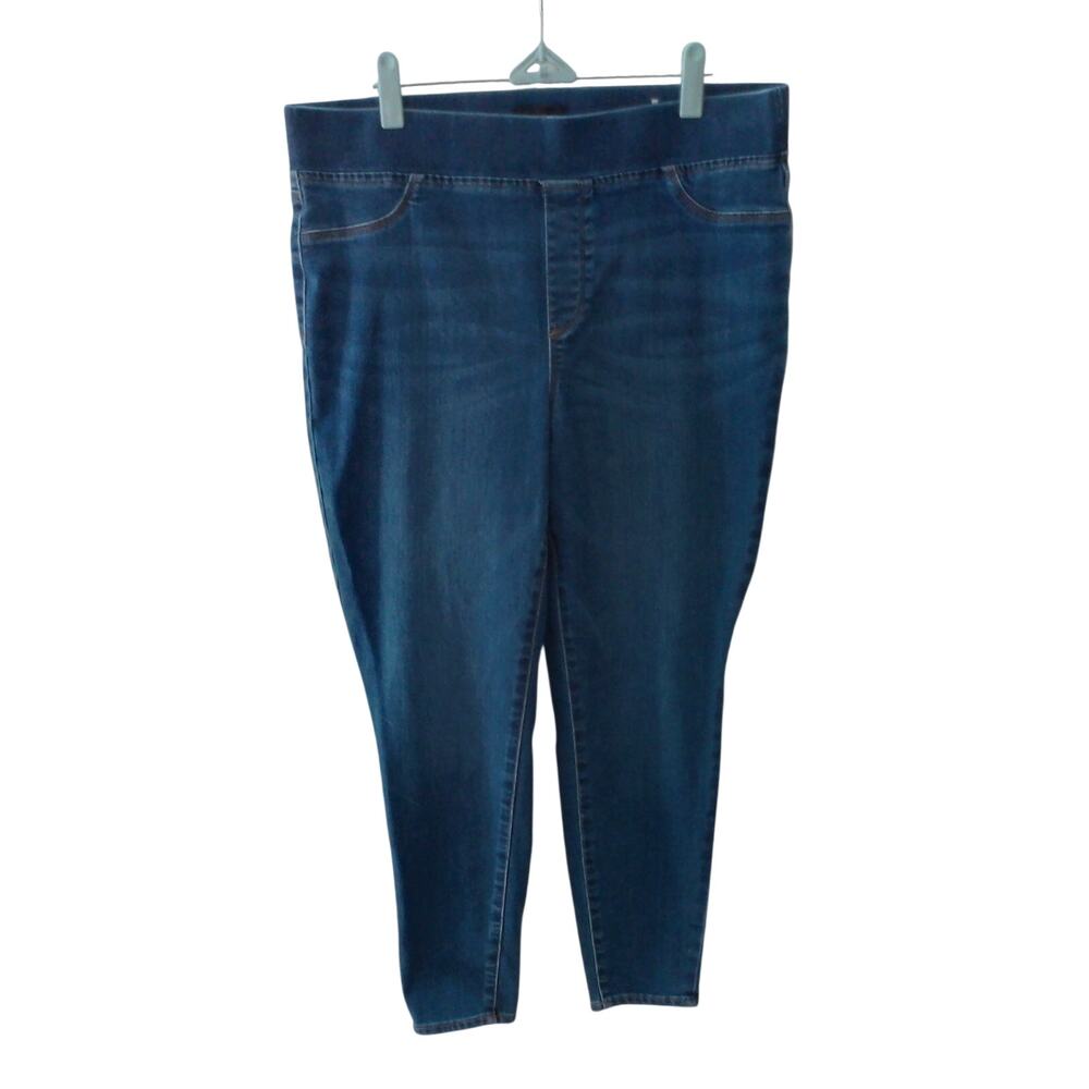 Talbots Simply Flattering Pull On Jegging Jeans Women's 14 Petite Blue Stretch